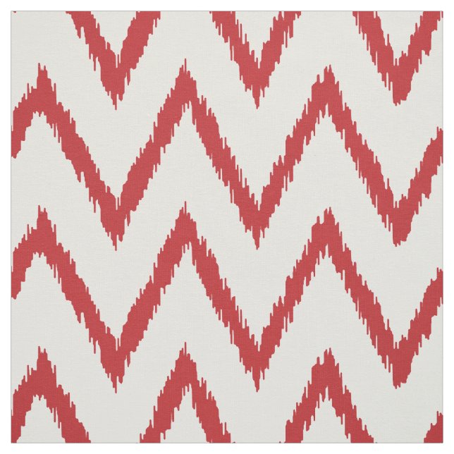 Tissu motif de chevron rouge à texture chic moderne (Échantillon)