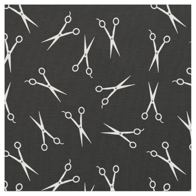 Tissu Motif de ciseau noir blanc simple (Fermer)