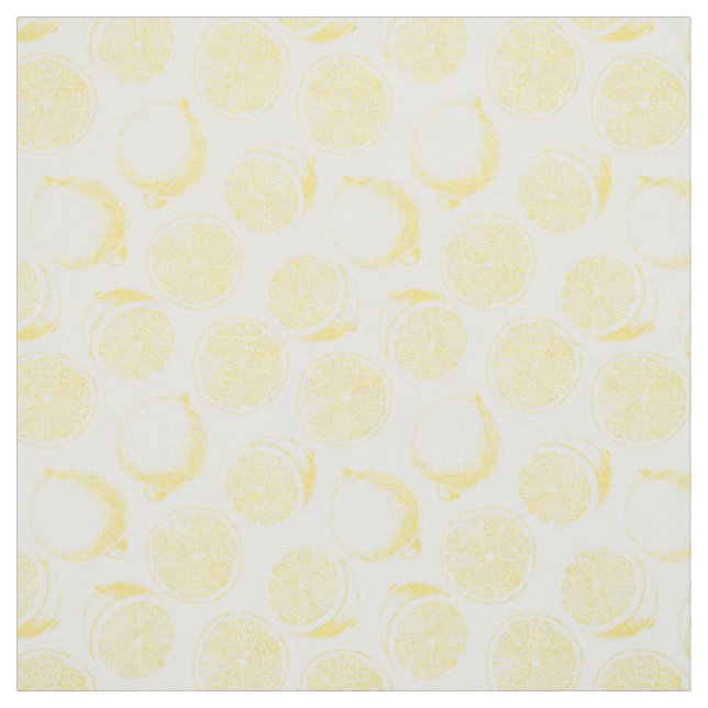 Tissu Motif de citron à main (Échantillon)