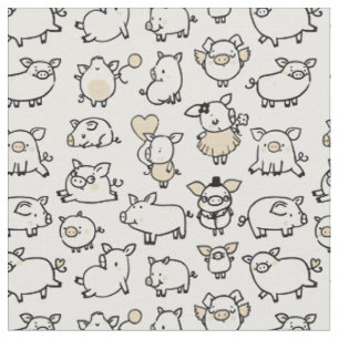 Tissu Motif de cochon Papier de joli cochonnet