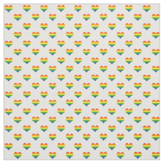 Tissu Motif de coeurs d'arc-en-ciel de gay pride