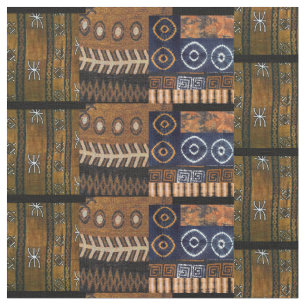 Tissu motif de collage tribal afrocentrique