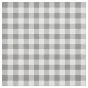 Tissu Motif De Contrôle En vichy Gris Et Blanc