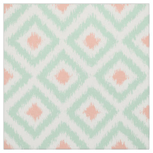 Tissu Motif de corail en bon état de diamants d'Ikat de
