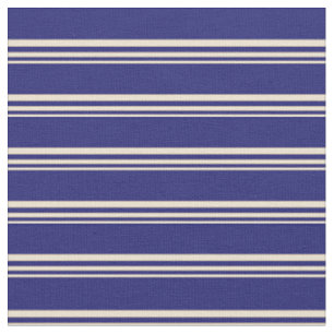Tissu Motif de couleur beige et bleu nuit