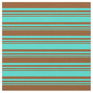 Tissu Motif de couleur turquoise et Brown
