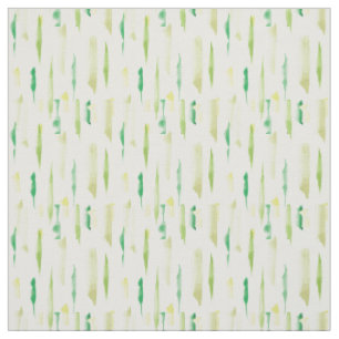 Tissu Motif de coups de pinceau aquarelle verte