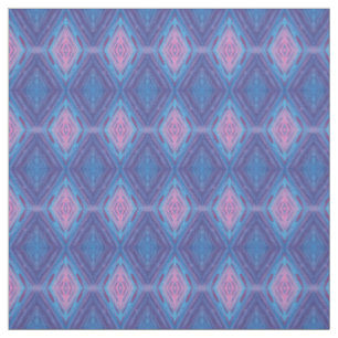 Tissu Motif de cristaux roses et bleus