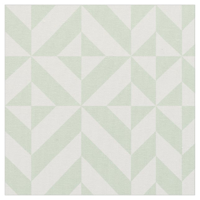 Tissu Motif de cube géométrique Sage Green (Fermer)