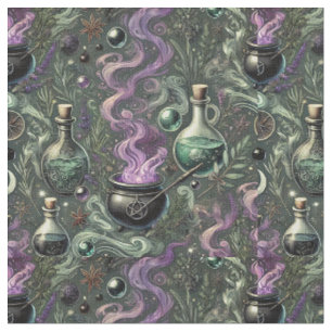 Tissu Motif de cuisine-Cauldron et conception de potion