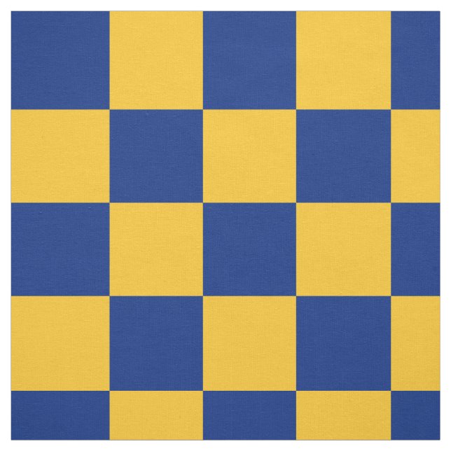 Tissu Motif de damier bleu et jaune (Échantillon)