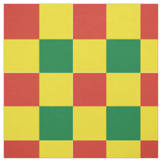 Tissu Motif de damier rouge, vert et jaune