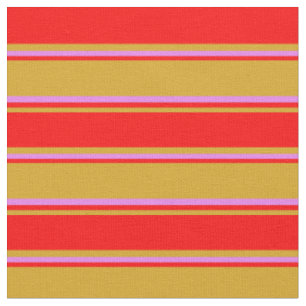 Tissu Motif de de la verge d'or, rouge et violet