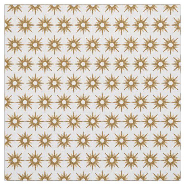 Tissu Motif de démarrage vintage géométrique Gold (Échantillon)