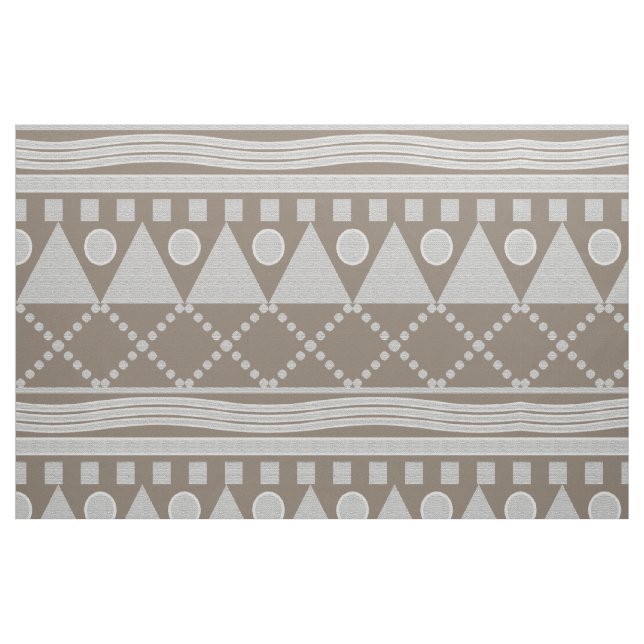 Tissu Motif De Design Sud-Ouest Beige Et Blanc (Fat Quarter)