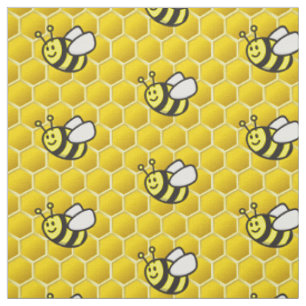 Tissu Motif de dessin d'abeille