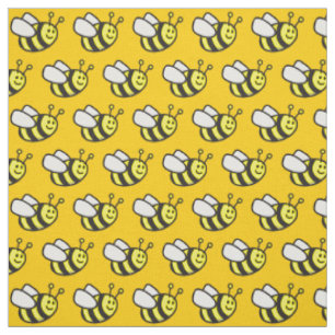 Tissu Motif de dessin d'abeille