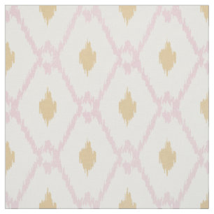 Tissu motif de diamants de la tribu des ikat d'or rose c