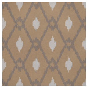Tissu motif de diamants de l'ikat brun taupe neutre