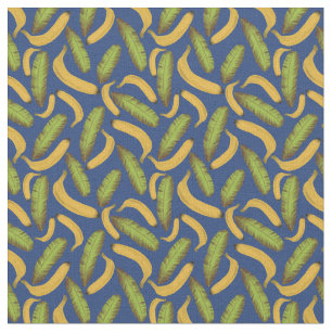 Tissu Motif de feuille de banane bleu tropical