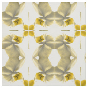 Tissu Motif de fleur artistique dans des tons jaunes