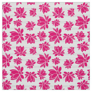Tissu Motif de fleur de Lotus dans la couleur rose