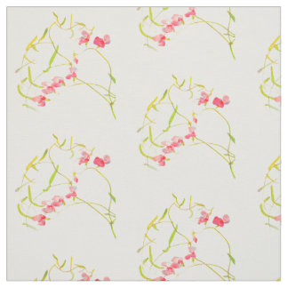 Tissu Motif de fleur rose de pois doux