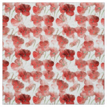 Motif de fleurs de pavot d'aquarelle