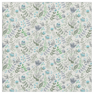 Tissu Motif de fleurs fantaisie d'art populaire polonais