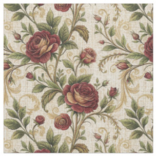 Tissu Motif de fleurs imprimées Rose Vintage - Conceptio