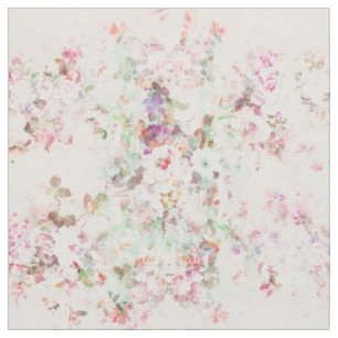 Tissu Motif de fleurs vintage d'aquarelle rose