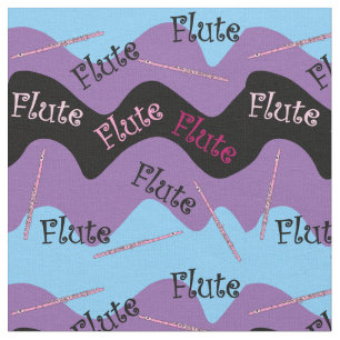Tissu Motif de flute rose