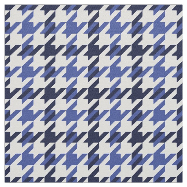 Tissu motif de fond bleu et blanc rétro (Échantillon)