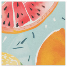 Motif de fruits d'été | Pastèque & Citrus sans cou