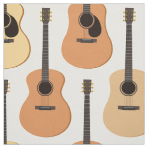 Tissu Motif de guitares acoustiques