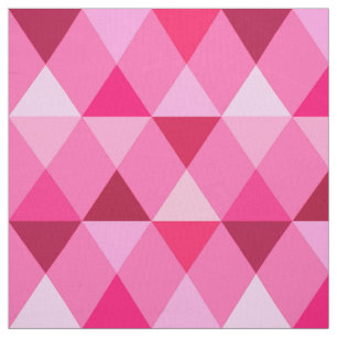 Tissu Motif de harlequin/diamant - rose rose et vin