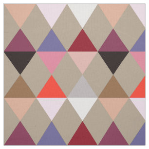 Tissu Motif de harlequin/diamant - Taupe multi