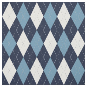 Tissu Motif de Jacquard bleu et blanc de la Marine