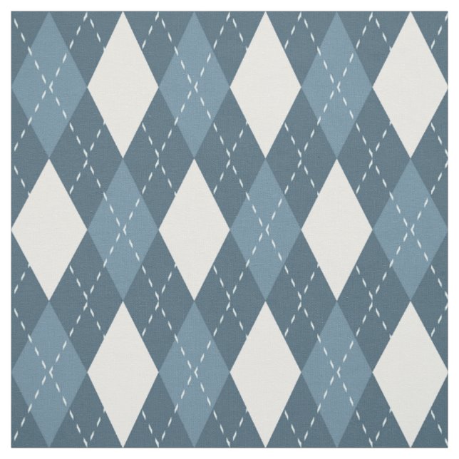 Tissu Motif de Jacquard bleu et blanc en acier (Échantillon)