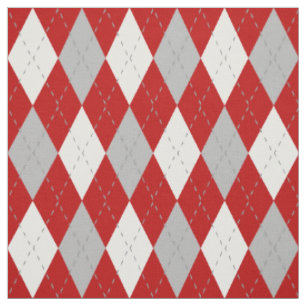 Tissu Motif de Jacquard rouge et blanc
