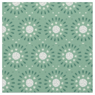 Tissu Motif de Kaleidoscope à volley-ball vert