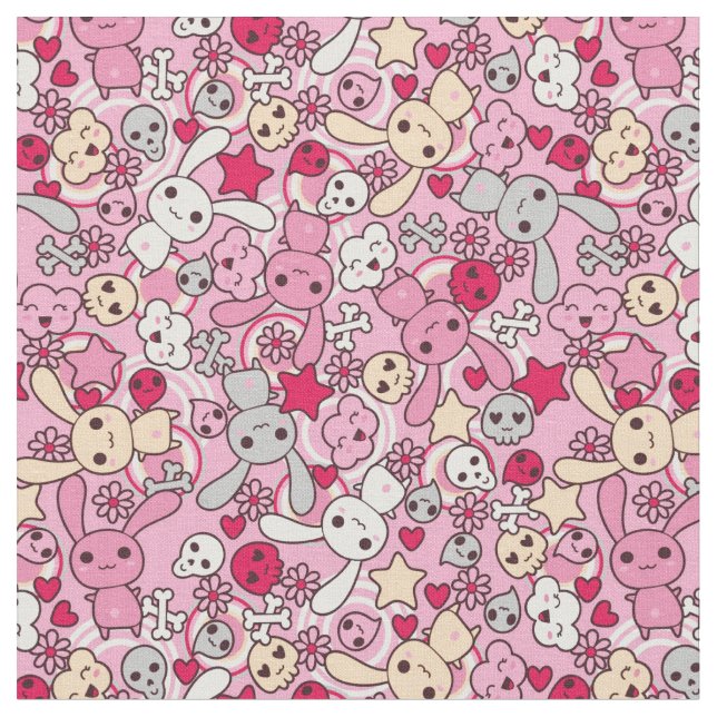 Tissu Motif de Kawaii (Fermer)