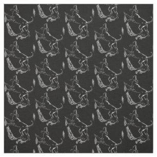 Tissu Motif de la chasse au chien de chien de chien en t