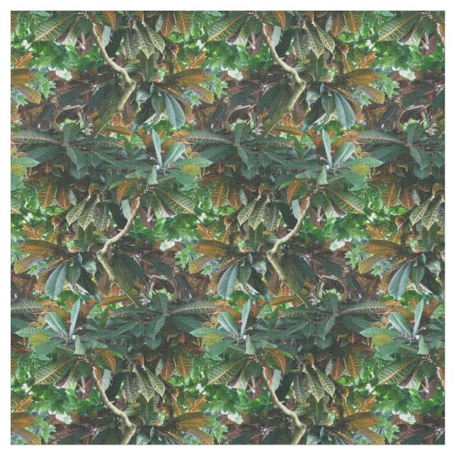 Tissu Motif de la jungle tropicale verte (Fermer)