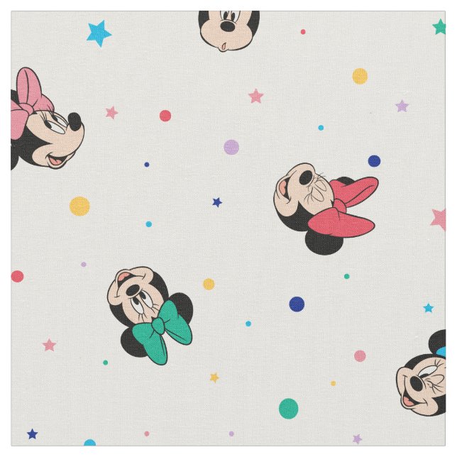 Tissu Motif de la souris Minnie Rainbow Bow (Fermer)
