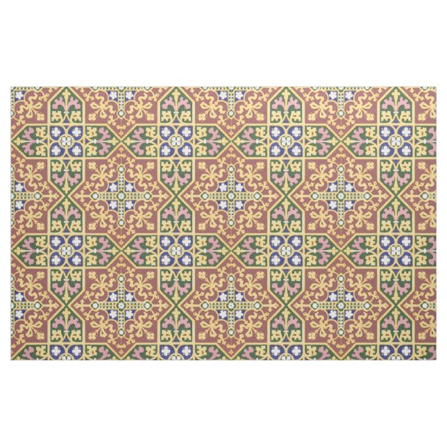 Tissu Motif de l'ère victorienne vintage 1870 (Fat Quarter)