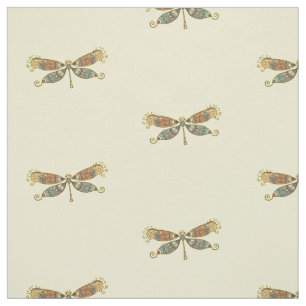 Tissu Motif de libellule fantaisiste