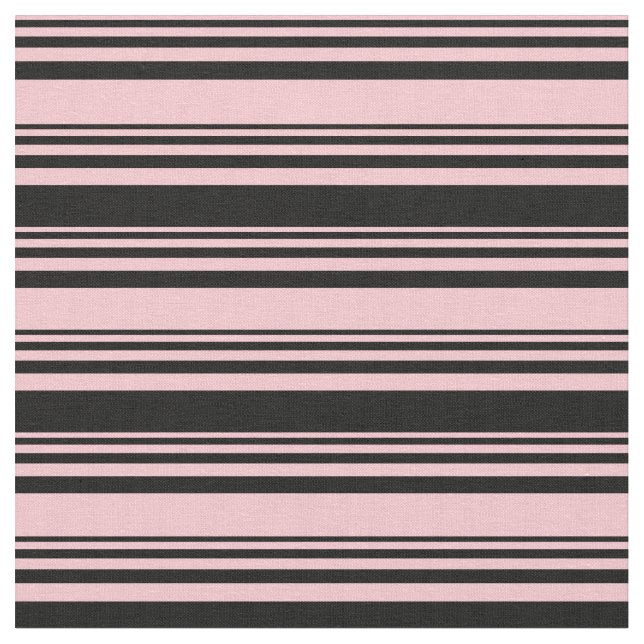 Tissu Motif de lignes de couleur rose et noire (Fermer)