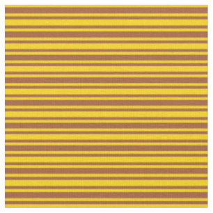 Tissu Motif de lignes de couleur sienne et jaune
