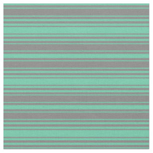Tissu Motif de lignes et de rayures aquamarines et grise